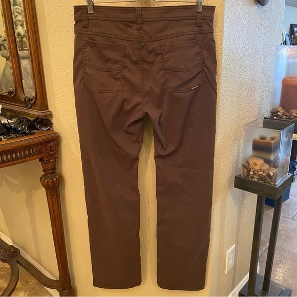 PRANA Men Brown Slim Fit Pants Size 34x32 - Picture 4 of 12